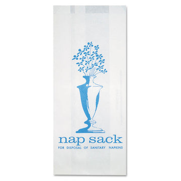 Bagcraft Nap Sack Sanitary Disposal Bags, 4" X 9", White, 1,000-carton freeshipping - TVN Wholesale